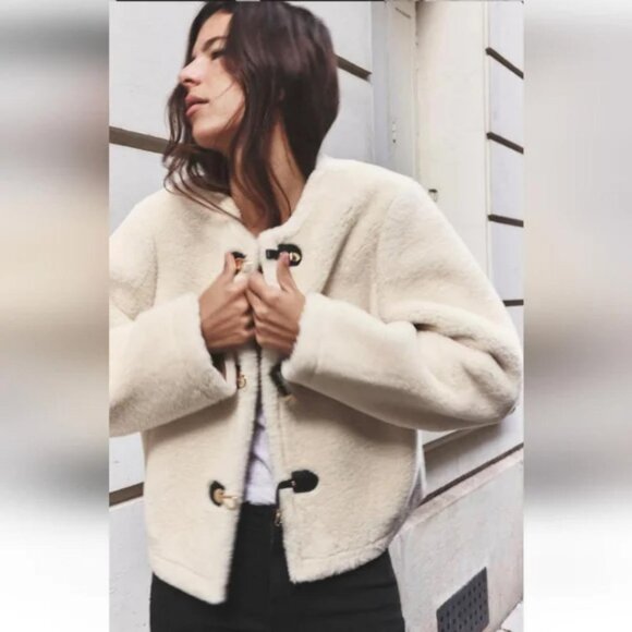 ZARA DOUBLE-FACED TOGGLE JACKET